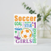 Bourne Soccer Postkarte (Stehend Vorderseite)