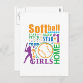 Bourne Softball Postkarte (Vorne/Hinten)