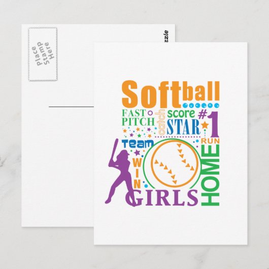 Bourne Softball Postkarte (Vorne/Hinten)