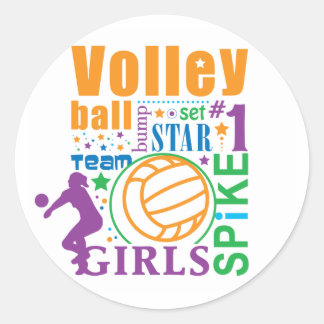 Bourne Volleyball Runder Aufkleber