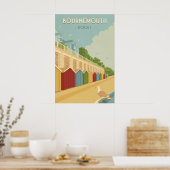 Bournemouth Beach Dorset Küsten Reiseplakat Poster (Küche)