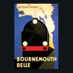 Bournemouth Belle Art Deco Poster<br><div class="desc">Ein klassisches Deko-Plakat-Design der Zeit. Die Bournemouth Belle wurde 1931 von der Südbahn betrieben. Eine restaurierte Reproduktion.</div>