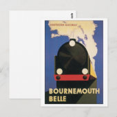Bournemouth Belle Southern Railway Travel Poster Postkarte (Vorne/Hinten)