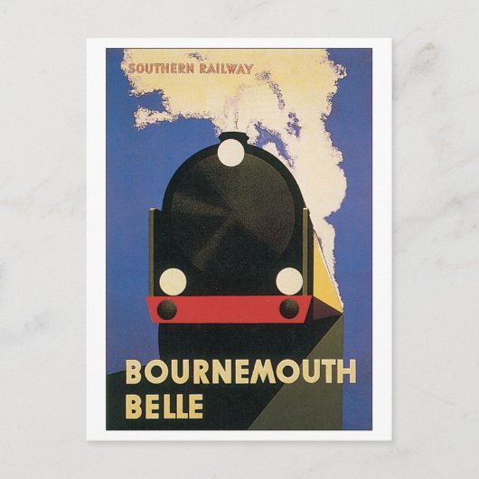 Bournemouth Belle Southern Railway Travel Poster Postkarte (Vorderseite)