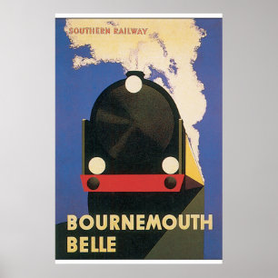 Bournemouth Belle Vintage Reiseplakat Poster