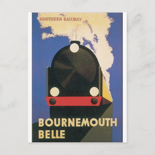 Bournemouth Belle Vintage Reiseplakat Postkarte