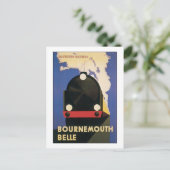 Bournemouth Belle Vintage Travel Poster Postkarte (Stehend Vorderseite)