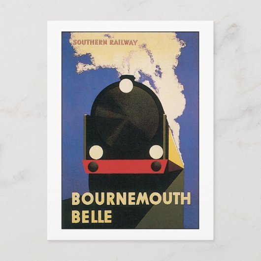 Bournemouth Belle Vintage Travel Poster Postkarte (Vorderseite)