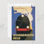 Bournemouth Belle Vintage Travel Poster Postkarte (Vorne/Hinten)