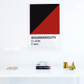 Bournemouth Cherry Red and Black - Vollbreite Poster