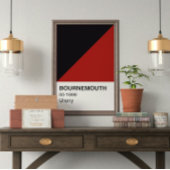 Bournemouth Cherry Red and Black - Vollbreite Poster