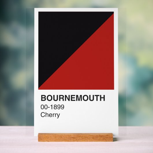 Bournemouth Cherry Red & Black - White Background Acrylschild (Neutral)