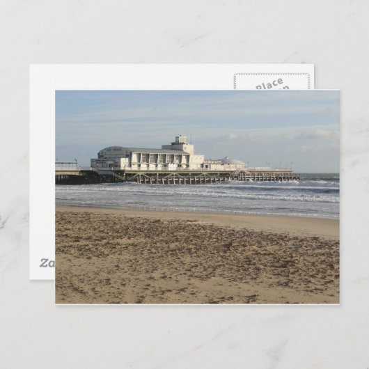 Bournemouth Pier im Winter Postkarte (Vorne/Hinten)