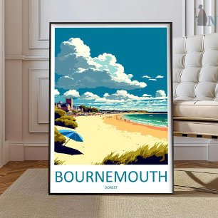 Bournemouth Reise Druck Wandkunst Bournemouth Wand Poster