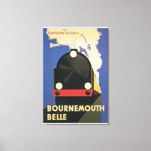 Bournemouth-Schönheits-Vintages Reise-Plakat Leinwanddruck