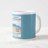 Bournemouth Vintag Retro Seaside Jumbo-Tasse (Vorderseite Rechts)