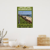Bournemouth Vintag Retro Seaside Poster (Küche)