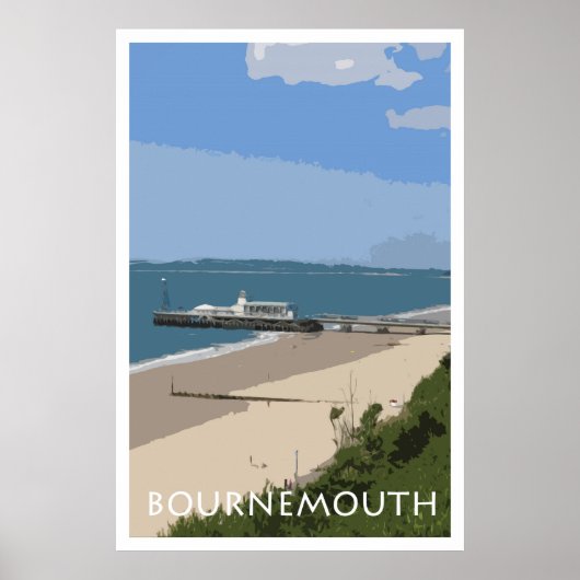 BOURNEMOUTH Vintag Style Poster (Vorne)