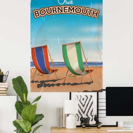 Bournemouth Vintage Reiseplakat Poster (Heimbüro)
