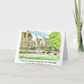Bourton auf dem Wasser, Gloucestershire Karte (Rückseite)