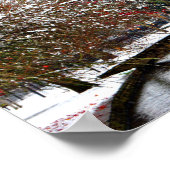 Bourton auf dem Wasser Weihnachtsbaum Cotswolds Poster (Ecke)