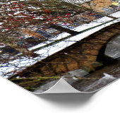 Bourton auf dem Wasser Weihnachtsbaum Cotswolds Poster (Ecke)