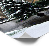 Bourton auf dem Wasser Weihnachtsbaum Cotswolds Poster (Ecke)