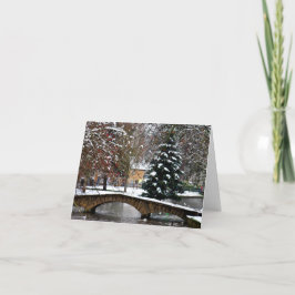 Bourton auf der Weihnachtsbaum-Cotswolds-Karte Ankündigung