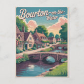 Bourton im Vintagen Wasser Postkarte (Vorderseite)