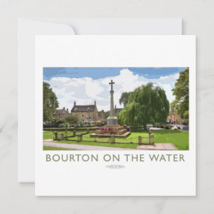 Bourton on the Water Eisenbahnplakat Feiertagskarte