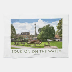Bourton on the Water Eisenbahnplakat Geschirrtuch
