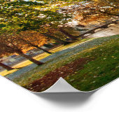 Bourton on Water Autumn Trees Cotswolds UK Poster (Ecke)