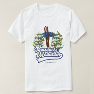 Bousquet Mountain Massachusetts Ski-Logo  T-Shirt