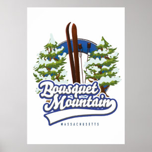 Bousquet Mountain Massachusetts Skilogos Poster