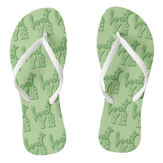 Bout Ye Flipflops, Northern Irish Gruß Badesandalen (Fußbett)