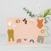 Boutique Baby Einladung (Stehend Vorderseite)