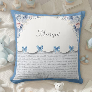 Boutique Baby Mädchen Designer Blau Kinderzimmer K Kissen