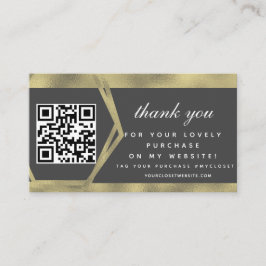Boutique Beauty Business Vielen Dank Gold QR Code Visitenkarte