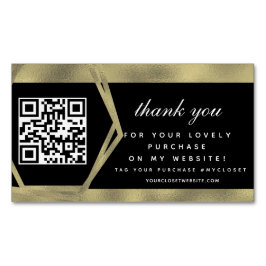 Boutique Beauty Business Vielen Dank Gold QR  Magnetische Visitenkarte
