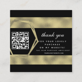 Boutique Beauty Business Vielen Dank Gold QR Quadratische Visitenkarte
