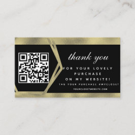 Boutique Beauty Business Vielen Dank Gold QR Visitenkarte