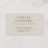 Boutique-Bekleidungsgeschäft Leinen QR-Code  Visitenkarte (Vorderseite)