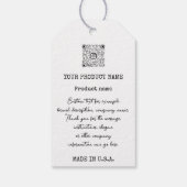 Boutique Bekleidungspreis Online-Shop QR-Logo Schw Geschenkanhänger (Rückseite)