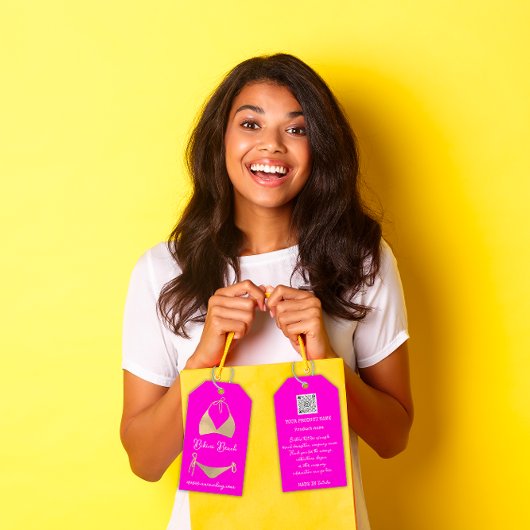 Boutique Bekleidungspreis Produktbeschreibung QRPi Geschenkanhänger