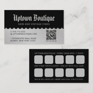 Boutique belohnen QR Code Business Cards Visitenkarte