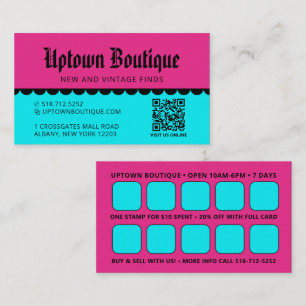 Boutique belohnen QR Code Business Cards Visitenkarte