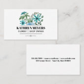 Boutique Blume | Blaue Blumen Visitenkarte (Vorne/Hinten)