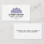 Boutique Blume | Lila Blume Visitenkarte (Vorne/Hinten)