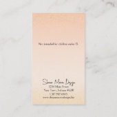 Boutique Blush "Glittery" Earring Display Card Visitenkarte (Rückseite)