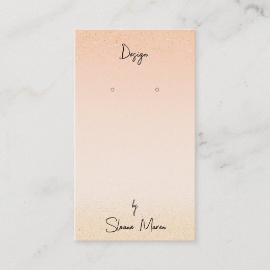 Boutique Blush "Glittery" Earring Display Card Visitenkarte (Vorderseite)